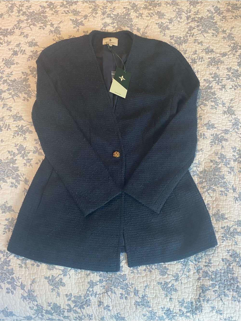 Tuckernuck Navy Blue Tweed Blaine Jacket Blazer Size XS NWT